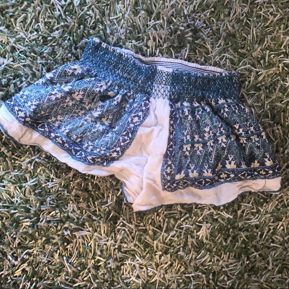 Free People Floral High Waisted Shorts